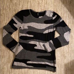 Aqua Cashmere Camo Sweater